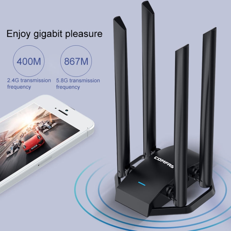 COMFAST CF-WU785AC 1300Mbps Dual-band Wifi USB Network Adapter with 4 Antennas, CF-WU785AC COMFAST CF-WU785AC 1300Mbps Dual-band Wifi USB Network Adapter with 4 Antennas, CF-WU785AC